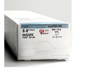 Vascufil Монофиламентный нерассасывающийся шовный материал из полибутестера с рассасывающимся покрытием из политриболата.: Covidien Syneture