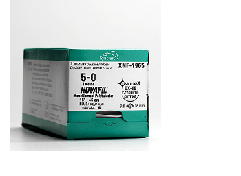 Novafil Монофиламентный нерассасывающийся шовный материал из полибутестера Covidien Syneture